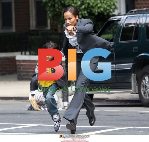 Ava Hotchkiss and Donnie Wahlberg on 'Blue Bloods' set