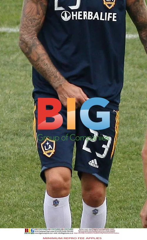 David Beckham Practices with Teammates