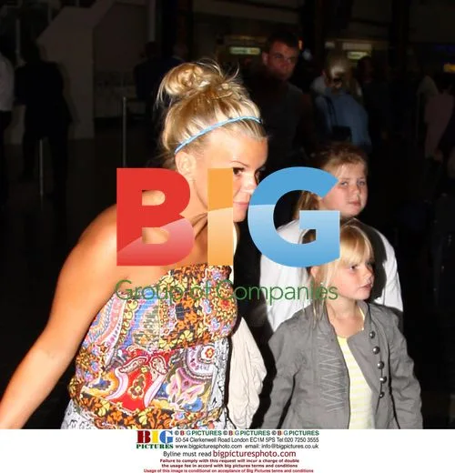 Kerry Katona and Family at Gatwick Airport