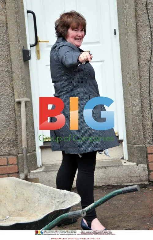 Susan Boyle Laughs Near Home