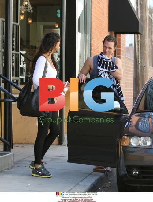 Matthew McConaughey and Camila Alves leave gym in LA