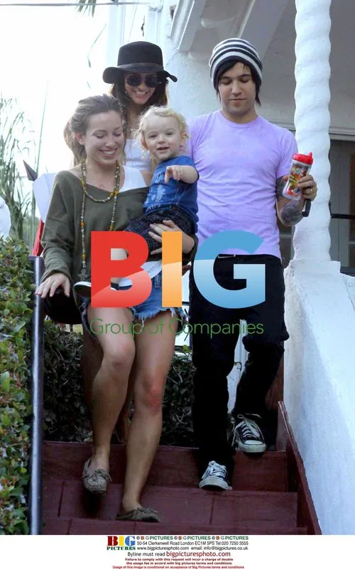 Ashlee Simpson and Pete Wentz with son