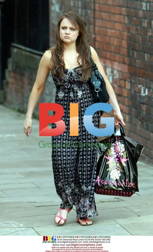 Vicky Binns filming Coronation Street