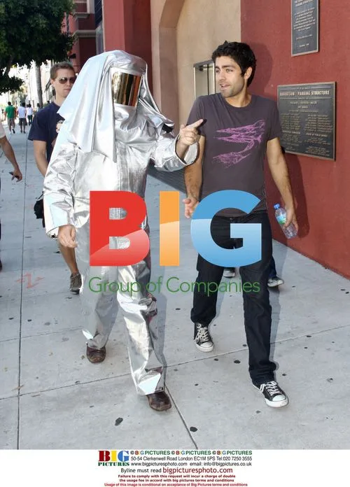 Adrian Grenier films with astronaut