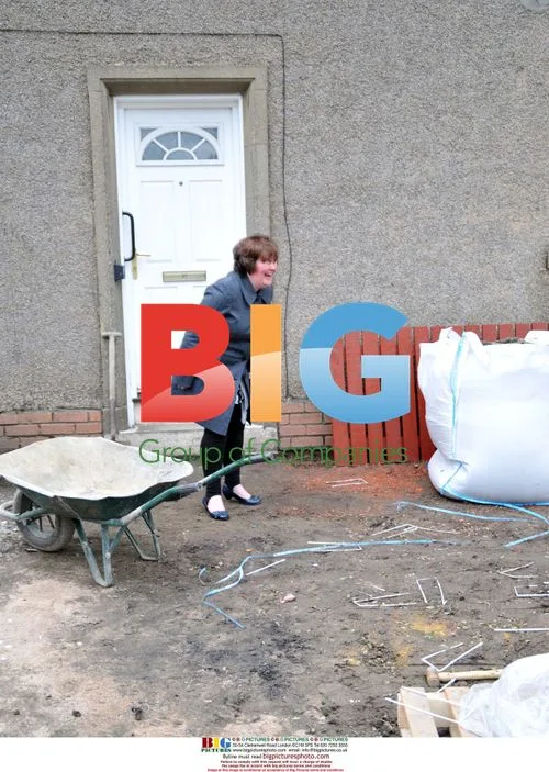 Susan Boyle Laughs Near Home