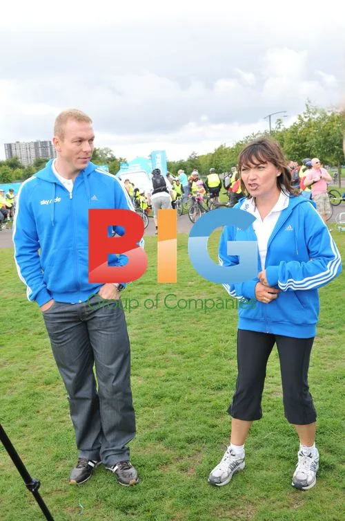 Lorraine Kelly and Chris Hoy at Skyride Event