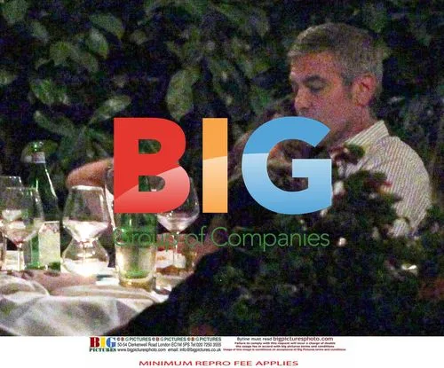 Clooney and Canalis Spotted Dining in Italy