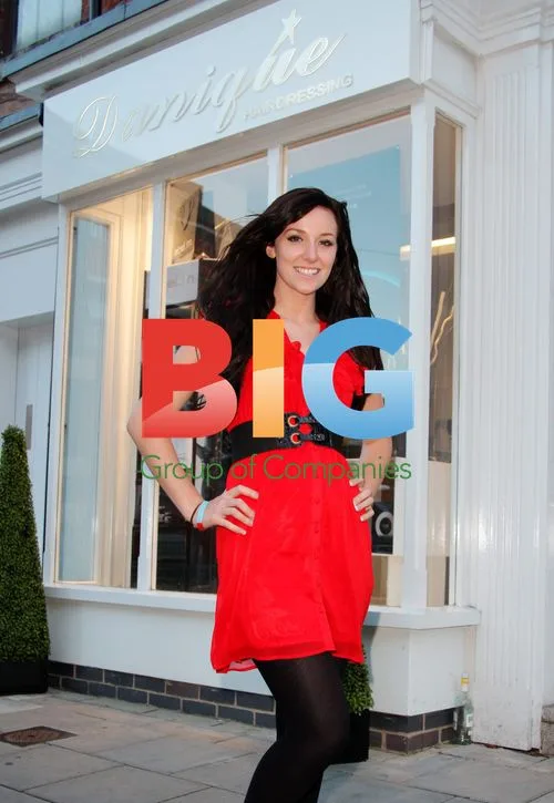 Miss England Katrina Hodge at Hair Salon