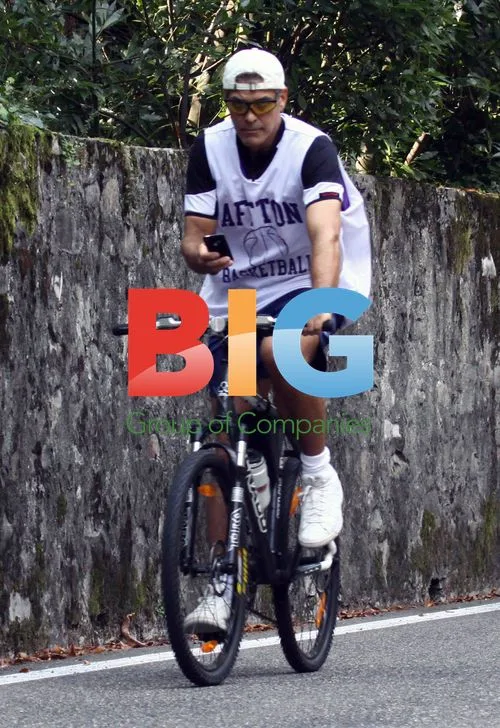 George Clooney on Bike Ride