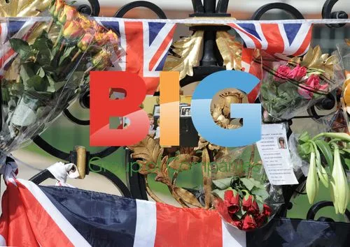 Flowers left at Kensington Palace