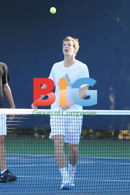 Andy Murray Practices at USTA Tennis Center
