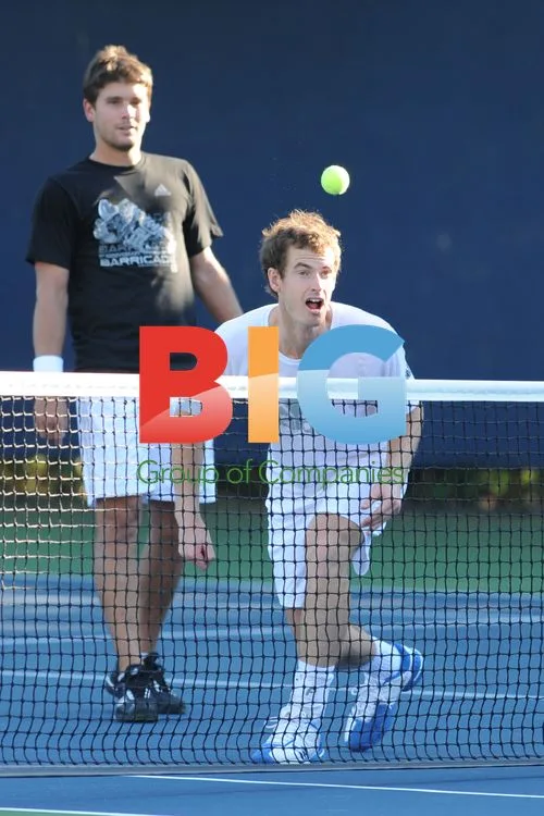 Andy Murray Practicing at USTA Center
