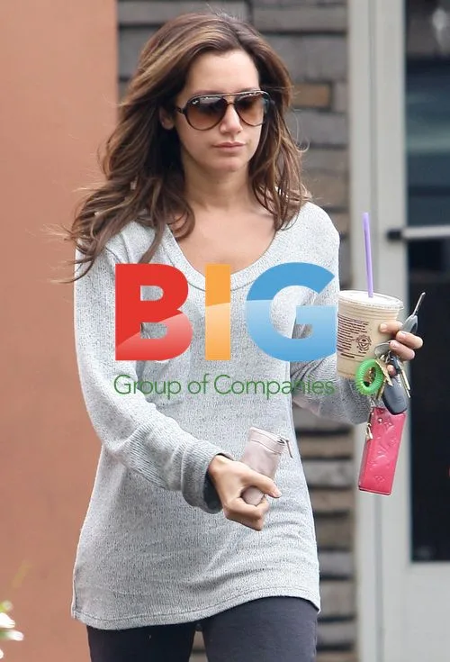 Ashley Tisdale Grabs Coffee Alone