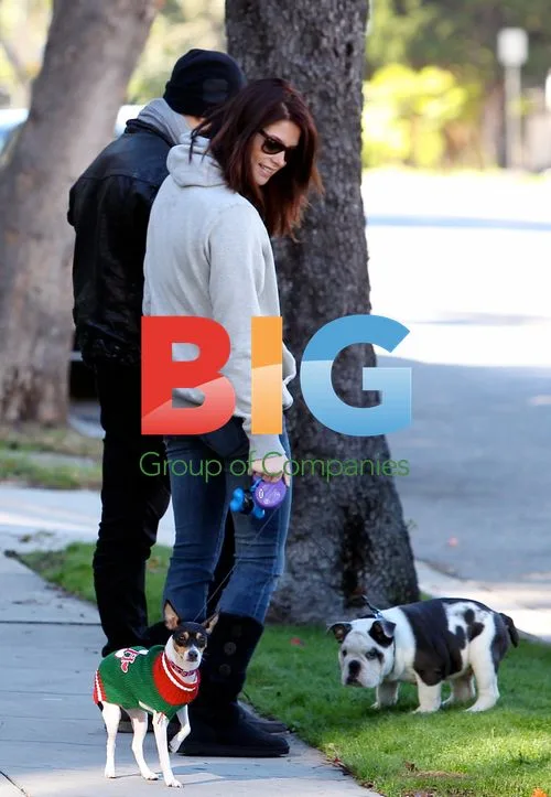 Ashley Greene and Joe Jonas with Dogs