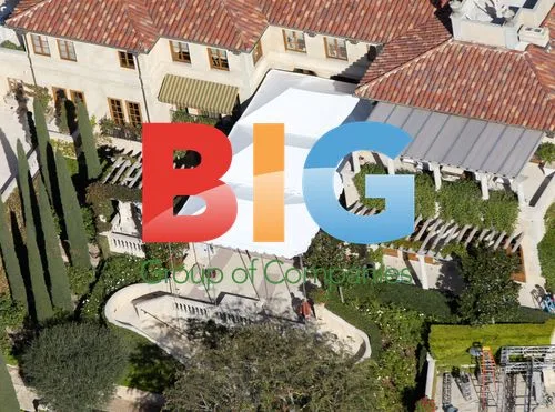 Aerial views of Lionel Richie's mansion for Nicole Richie's wedding