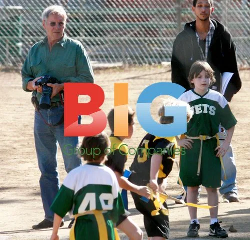 Harrison Ford and Calista Flockhart Watching Liam Play Flag Football