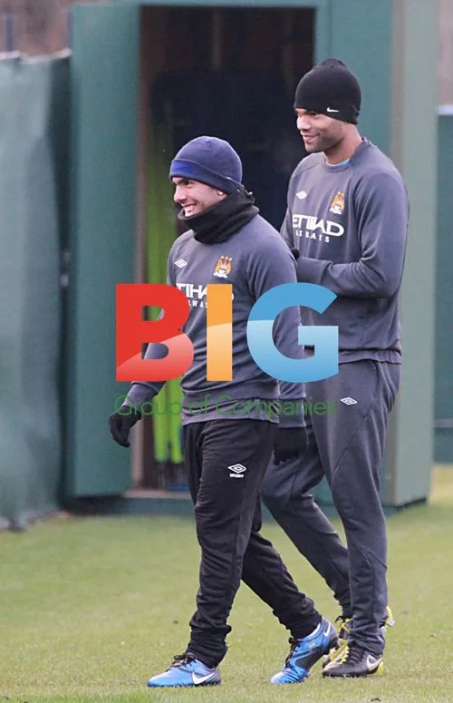 Carlos Tevez Training at Manchester City