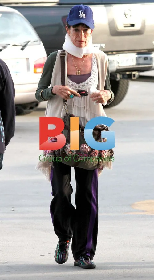 Geraldine Chaplin Arrives at LAX with Neck Brace