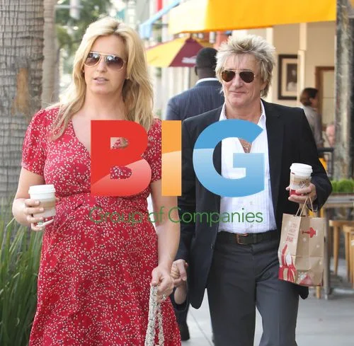 Rod Stewart and Penny Lancaster out in Beverly Hills