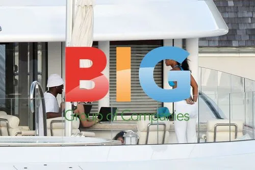 P Diddy with family on yacht in St. Barthelemy