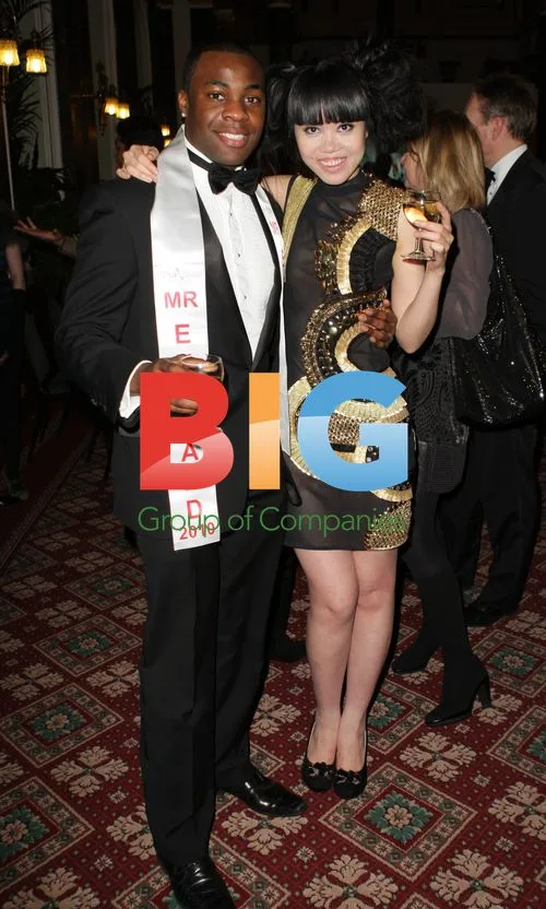 Jessica Minh Anh and Vaughan Bailey After J Fashion Show