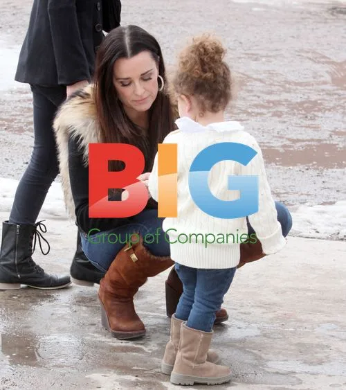 Kim Richards with her children in Aspen