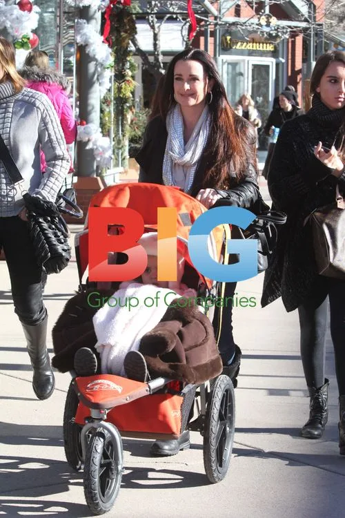Kyle Richards with family in Aspen