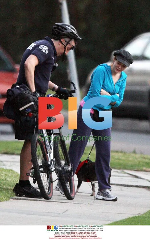 Rose McGowan out with dog in LA