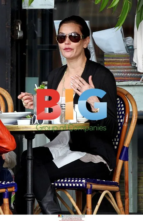 Teri Hatcher and daughter Emerson stroll with dog