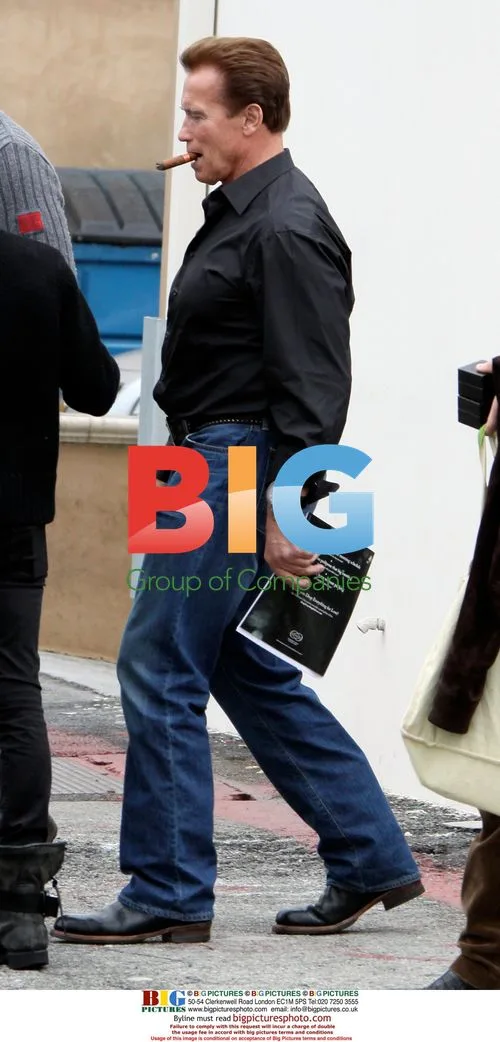 Arnold Schwarzenegger Smoking Cigar in Beverly Hills