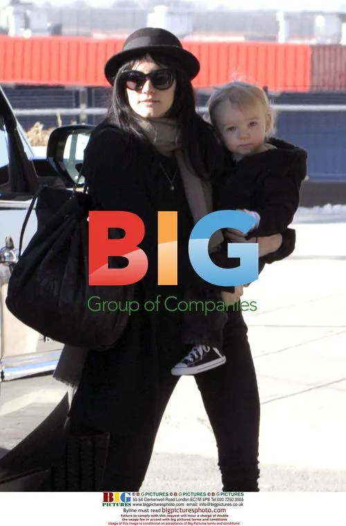 Ashlee Simpson and family at JFK Airport