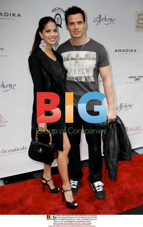 Cheryl Moana Marie and Antonio Sabato Jr at Pre-Oscar event