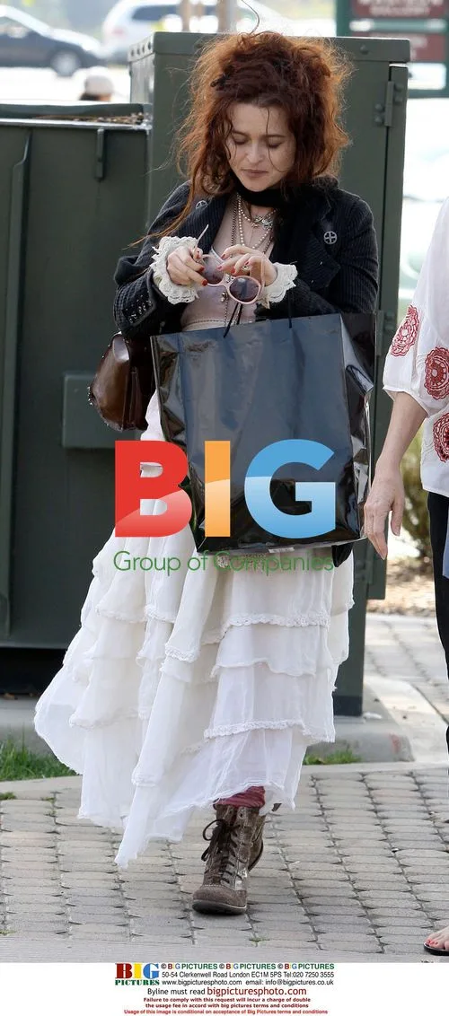 Helena Bonham Carter shopping in Malibu