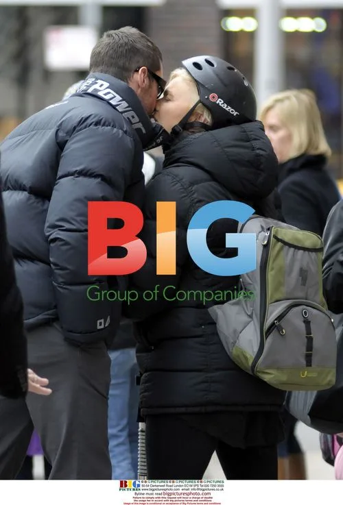 Hugh Jackman and family on school run