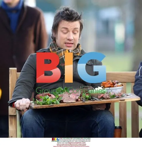 Jamie Oliver Filming Advert in London