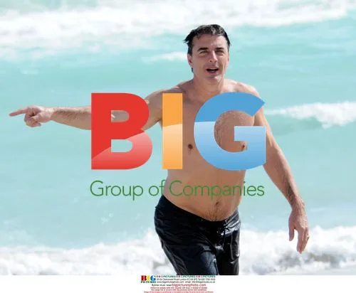 Chris Noth Swims on Miami Beach