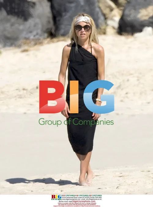 Rachel Zoe on Beach in St Barts