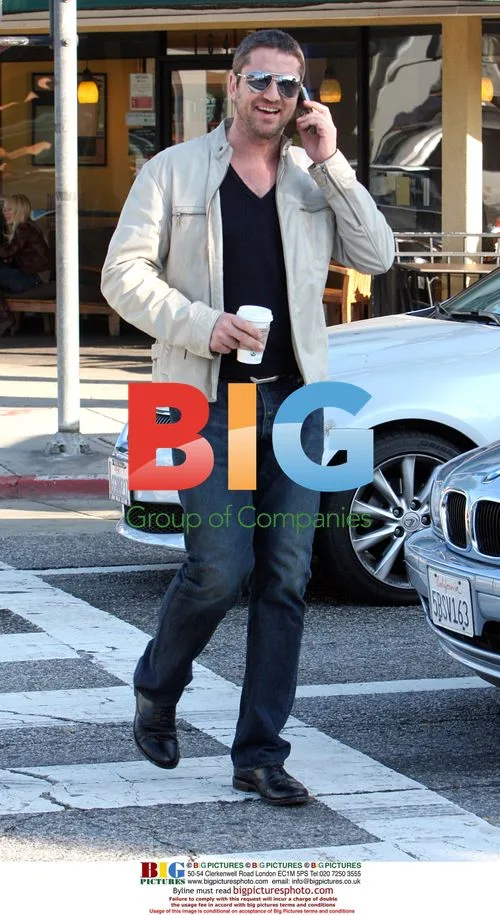 Gerard Butler Gets Coffee in Beverly Hills