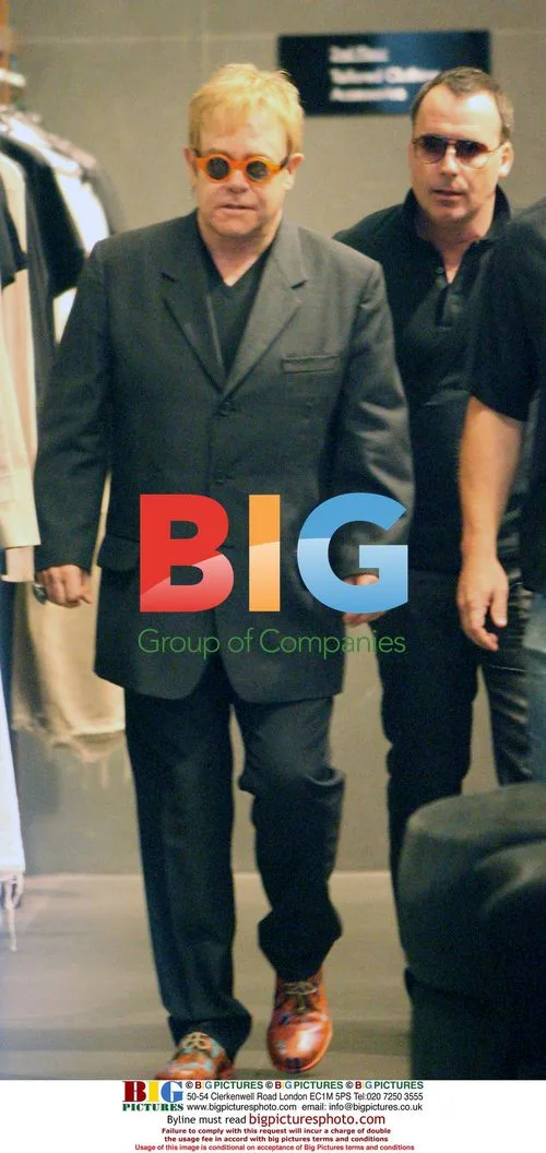 Elton John Shopping in Beverly Hills