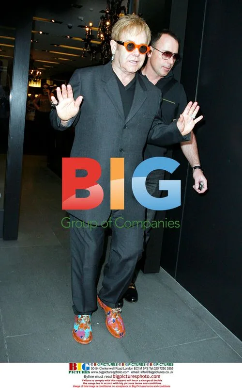 Elton John Shopping in Beverly Hills