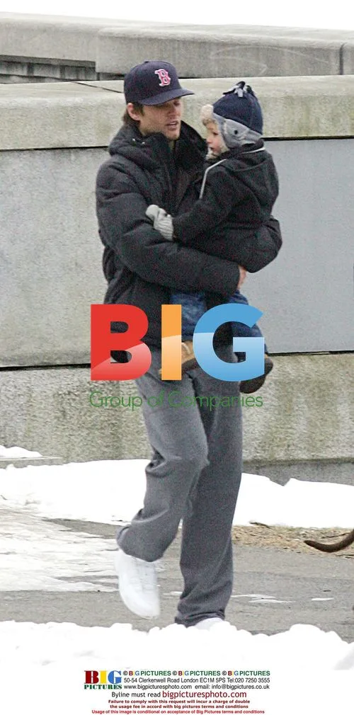 Tom Brady with son at Boston playground