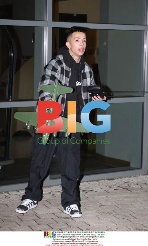 Dappy from N Dubz flying model plane