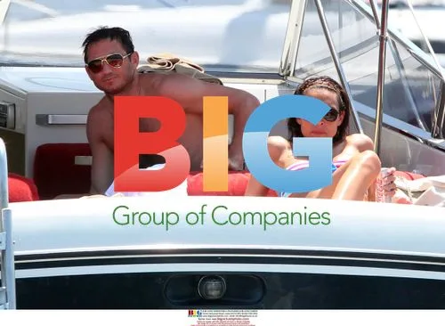 Frank Lampard and Christine Bleakley on Boat in Italy