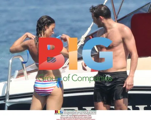 Frank Lampard and Christine Bleakley swim in Italy