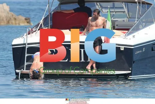 Frank Lampard and Christine Bleakley swim in Italy
