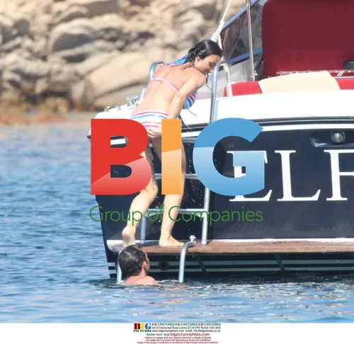 Frank Lampard and Christine Bleakley Kiss on Boat in Italy