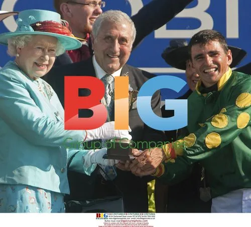Queen Elizabeth Presents Trophy at Queen's Plate Stakes