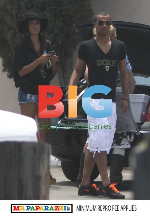Ashley Cole attends LA beach party