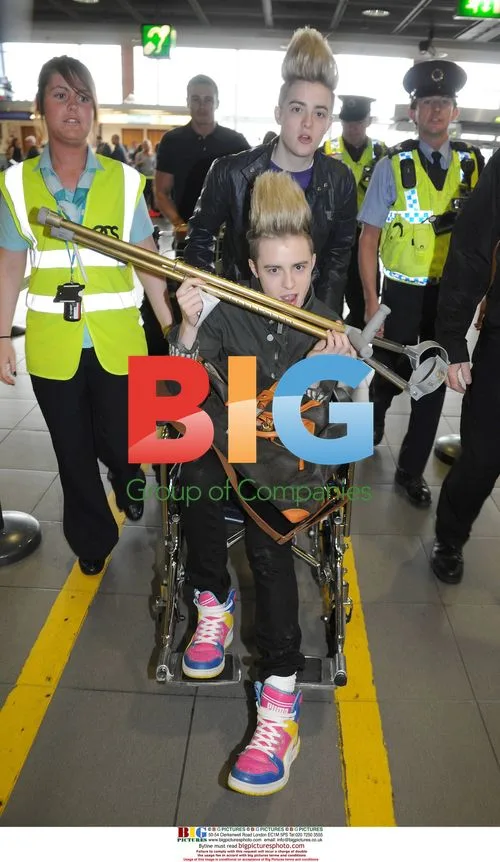 Jedward Arrive at Dublin Airport