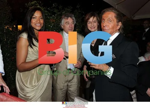 Valentino and Robert De Niro at Party in Italy